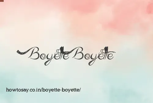 Boyette Boyette