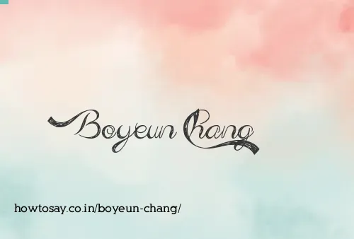 Boyeun Chang