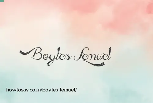 Boyles Lemuel