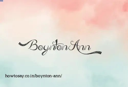 Boynton Ann
