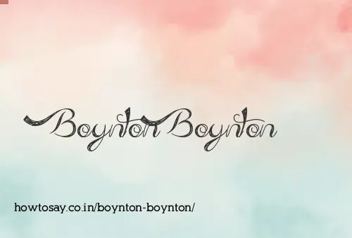 Boynton Boynton