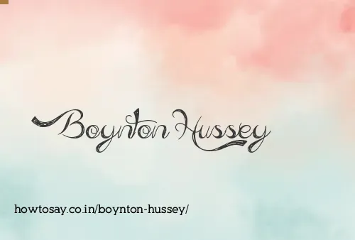Boynton Hussey