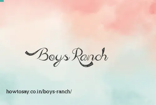 Boys Ranch