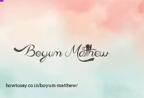 Boyum Matthew