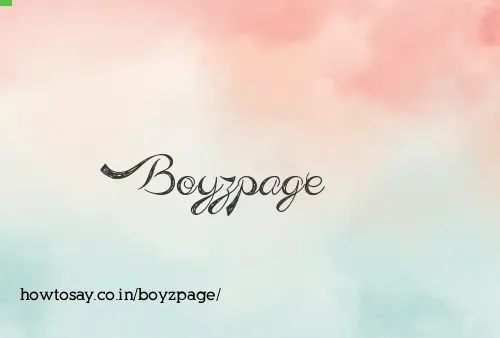 Boyzpage