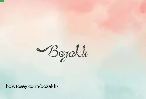 Bozakli