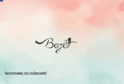 Bozett