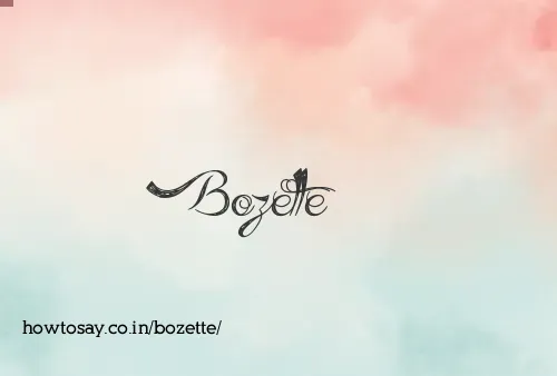 Bozette