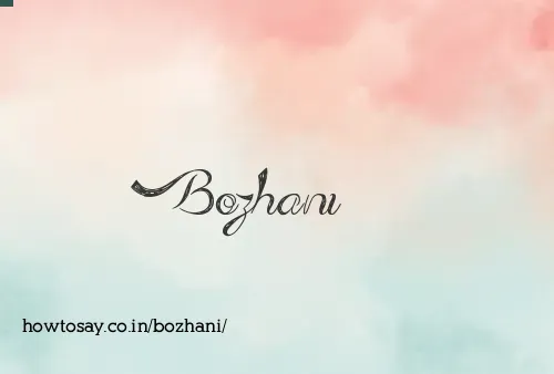 Bozhani