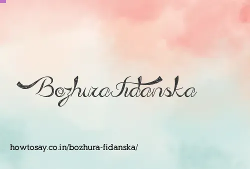 Bozhura Fidanska