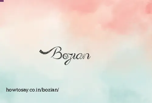 Bozian