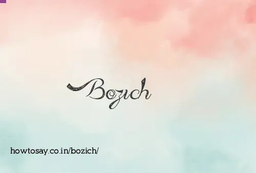 Bozich