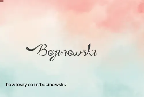 Bozinowski