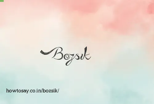 Bozsik