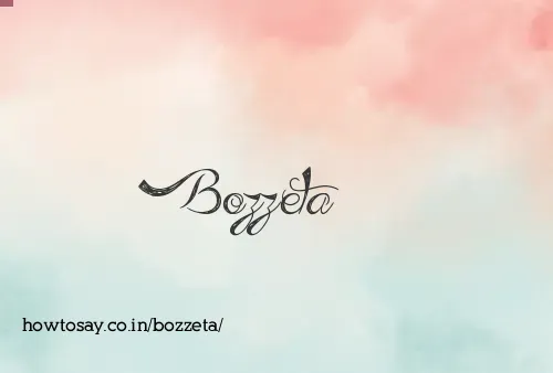 Bozzeta