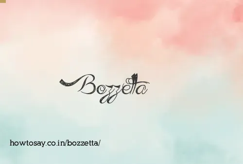Bozzetta