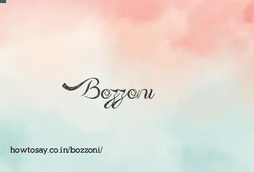 Bozzoni