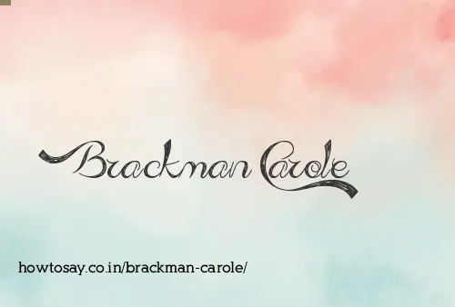 Brackman Carole