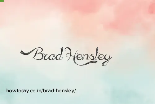 Brad Hensley
