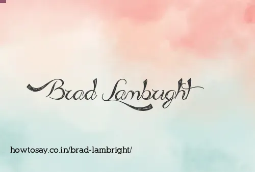 Brad Lambright