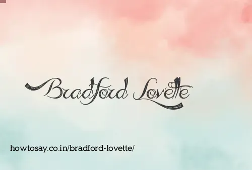 Bradford Lovette
