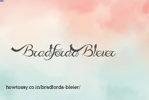 Bradforda Bleier