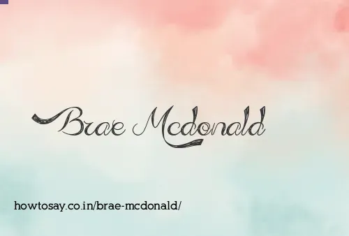Brae Mcdonald