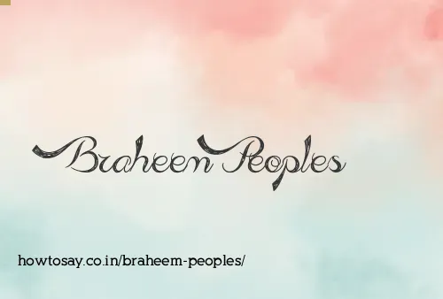 Braheem Peoples