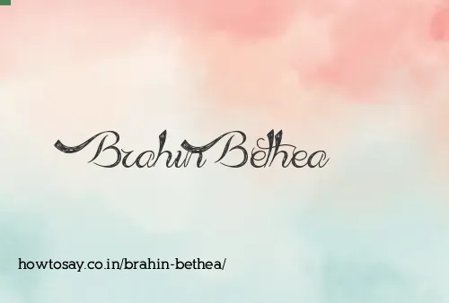 Brahin Bethea