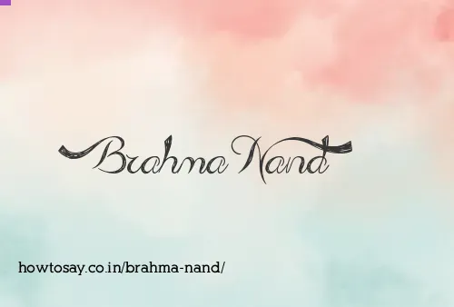 Brahma Nand