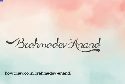 Brahmadev Anand