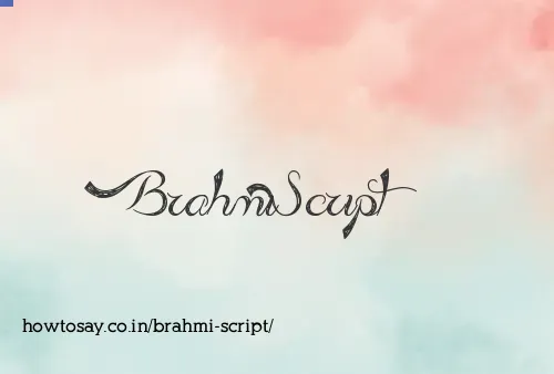 Brahmi Script
