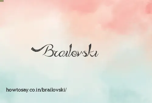 Brailovski