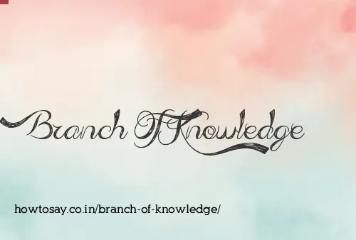 Branch Of Knowledge