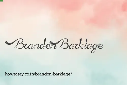 Brandon Barklage