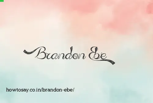Brandon Ebe