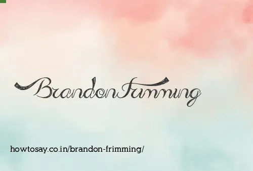 Brandon Frimming
