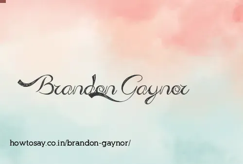 Brandon Gaynor