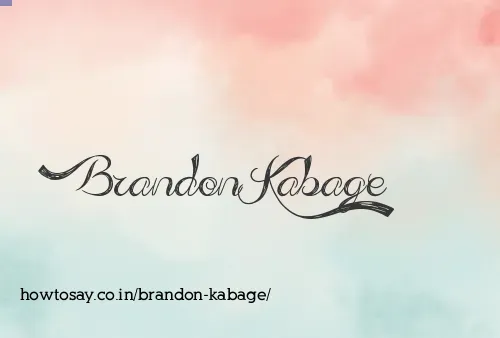 Brandon Kabage