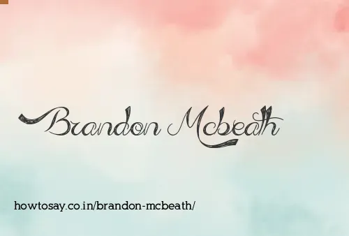 Brandon Mcbeath