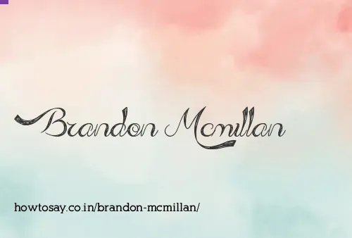 Brandon Mcmillan