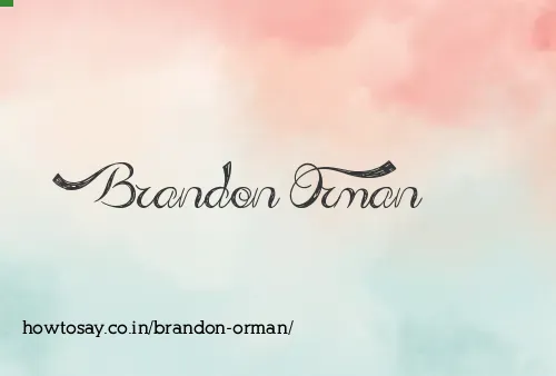 Brandon Orman