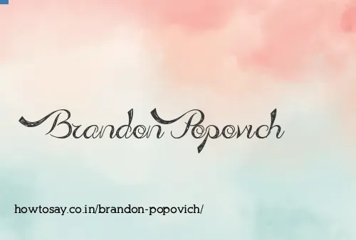 Brandon Popovich