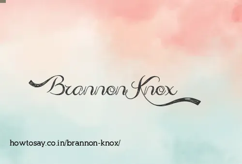 Brannon Knox