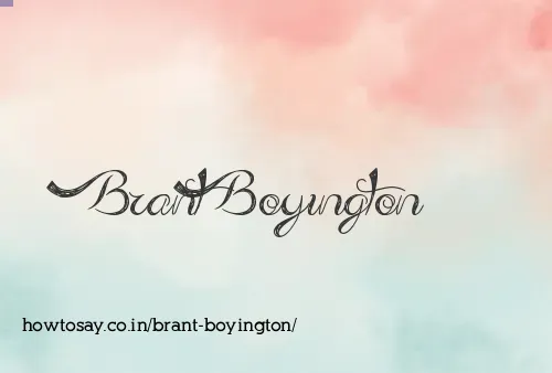 Brant Boyington