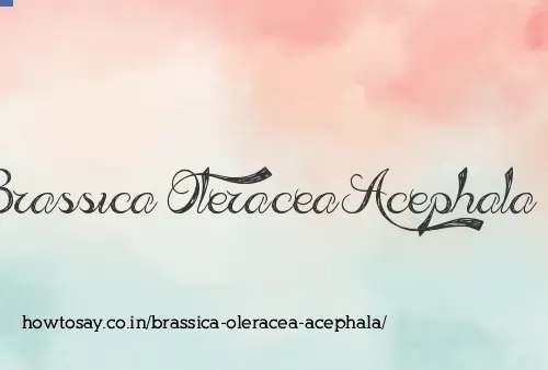Brassica Oleracea Acephala