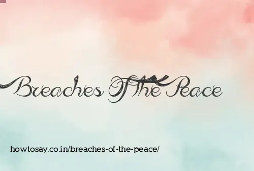 Breaches Of The Peace