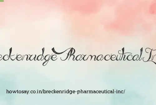 Breckenridge Pharmaceutical Inc