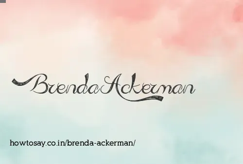 Brenda Ackerman