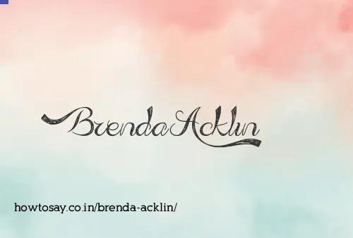 Brenda Acklin